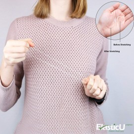 Hair Elastics - STRONG - REUSEABLE Clear Premium- 40mm Wide, Pack of 16 by ElasticU