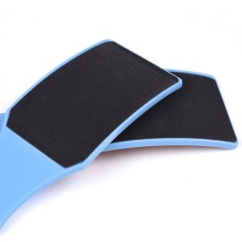 Beautyflier Pack of 2 Handle Curved Double-faced Pedicure Foot File Remover/Skin Corns Callus Remover/Foot Pedicure Kit (Blue)