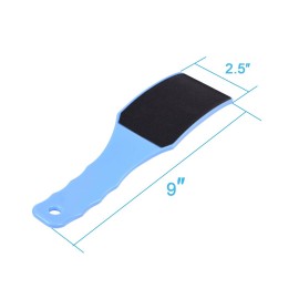 Beautyflier Pack of 2 Handle Curved Double-faced Pedicure Foot File Remover/Skin Corns Callus Remover/Foot Pedicure Kit (Blue)