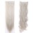 S-noilite 26 Long Straight Curly 8 Pcs Clip in on Hair Extensions Blonde Mix Light Grey Full Head Set Thick Hairpiece Synthetic Hair Extensions for Girl Lady Women
