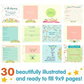 My Pregnancy Journal And Baby Memory Book With Stickers - Baby Scrapbook and Photo Album - Pregnancy Journals for First Time Moms - Pregnancy Journal Memory Book