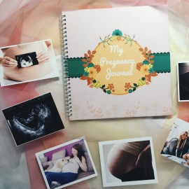 My Pregnancy Journal And Baby Memory Book With Stickers - Baby Scrapbook and Photo Album - Pregnancy Journals for First Time Moms - Pregnancy Journal Memory Book
