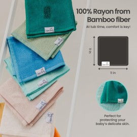 Copper Pearl 6 Ultra Soft Baby Bath Washcloths Premium Large Soft Dove (White) 11 x 11 Towels