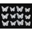 yueton 12pcs Handmade Embroidery Organza Butterfly Barrettes Bobby Pin Metal Alligator Clip Hair Clips Bride Head-wear Edge Clip Clamps (White)