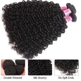 UNICE Human Hair Bundles Curly 18 20 22 inch 100% Unprocessed Malaysian Virgin Weave 3 Bundle Real Natural Black Human Hair Extensions 1B Natural Black Color for Women UNICE Human Hair Bundles Curly 18 20 22 inch 100% Unprocessed Malaysian Virgin Weave 3 Bundle Real Natural Black Human Hair Extensions 1B Natural Black Color for Women