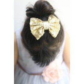 Missgrace Hot Gold Hair Bow.Hair Bows, Hair Clips,Girls Hair Bows.Hair Bows