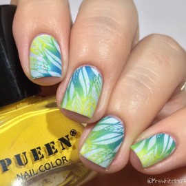 PUEEN Nail Art Stamping Plate - Secret Garden 01 - Theme Park Collection 125x65mm Unique Nailart Polish Stamping Manicure Image Plates Accessories Kit - BH000712