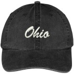 Trendy Apparel Shop Ohio State Embroidered Low Profile Adjustable Cotton Cap - Black
