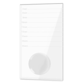 G2PLUS Glass False Lash Holder, 4\'\' x 2\'\' x 0.4\'\'Lash Pallet for Lash Extensions, 2-in-1 Crystal False Lashes Adhesive Glue Pallet Holder for Eyelash Extensions