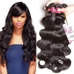 UNice Hair Icenu Series 10A Brazilian Body Wave Virgin Hair 3 Bundles 100% Human Hair Weave Extensions Natural Color 95-100g/piece (16 18 20)