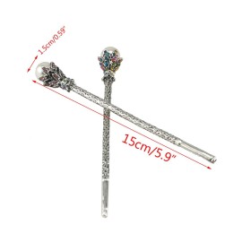 yueton Pack of 2 Vintage Rhinestone Pearl Hair Stick Vintage Hair Chopsticks Hairpin Chignon Pin (Pink+Colorful) yueton Pack of 2 Vintage Rhinestone Pearl Hair Stick Vintage Hair Chopsticks Hairpin Chignon Pin (Pink+Colorful)