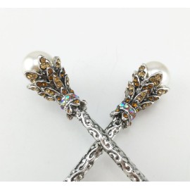 yueton Pack of 2 Vintage Rhinestone Pearl Hair Stick Vintage Hair Chopsticks Hairpin Chignon Pin (coffee) yueton Pack of 2 Vintage Rhinestone Pearl Hair Stick Vintage Hair Chopsticks Hairpin Chignon Pin (coffee)