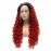 Lushy Hair Kinky Curly Long 26inch Dark Root Red Ombre Wig Heavy Density Heat Resistant Realistic Synthetic Lace Front Wig