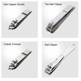 World No.1 THREE SEVEN 777 Manicure Pedicure All-in-One Grooming Kit - Nail Clippers (11 PC, TS-16000VC) Hard Case International Version (Silver)