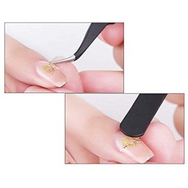 Eyelash Tweezers - FEITA Precision Eyelash Extension Tweezers Set - Professional Straight & Curved Pointed Very Fine Tip Tweezers for Lash Extensions - Black - 2Pcs Eyelash Tweezers - FEITA Precision Eyelash Extension Tweezers Set - Professional Straight & Curved Pointed Very Fine Tip Tweezers for Lash Extensions - Black - 2Pcs