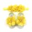 ALLYDREW Baby Girl Barefoot Flower Sandals & Headbands Set Chiffon Flower Baby Sandals - Sunshine (set of 4),One Size