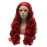 Lushy Wavy Long 26inch Red Heat Resistant Heavy Density Realistic Synthetic Lace Front Wig