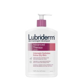Lubriderm Advanced Therapy Moisturizing Lotion with Vitamins E and B5, Deep Hydration for Extra Dry Skin, Non-Greasy Formula, 16 fl. oz (Pack of 5)