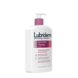 Lubriderm Advanced Therapy Moisturizing Lotion with Vitamins E and B5, Deep Hydration for Extra Dry Skin, Non-Greasy Formula, 16 fl. oz (Pack of 5)