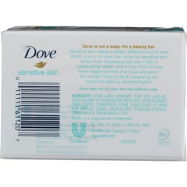Dove Sensitive Skin Unscented Hypo-Allergenic Beauty Bar 4 oz, 2 ea (Pack of 8)