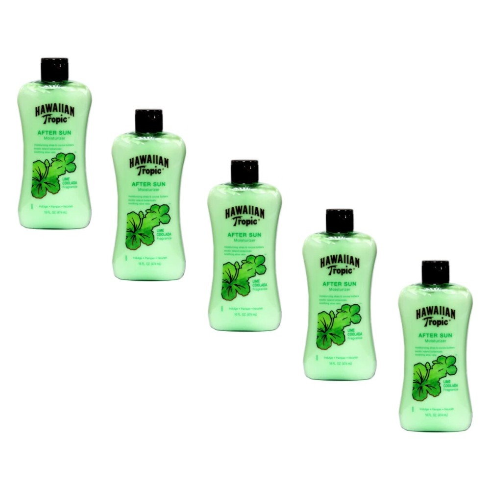 Hawaiian Tropic Lime Coolada After Sun Moisturizer 16 oz (Pack of 5)