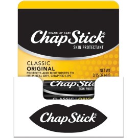 ChapStick Classic (1 Box of 12 Sticks, 12 Total Sticks, Original Flavor) Skin Protectant Flavored Lip Balm Tube, 0.15 Ounce Each, 12 Count (Pack of 1) ChapStick Classic (1 Box of 12 Sticks, 12 Total Sticks, Original Flavor) Skin Protectant Flavored Lip Balm Tube, 0.15 Ounce Each, 12 Count (Pack of 1)