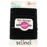 Scunci No Damage Hair Elastics, Black 14 ea (Pack of 5)
