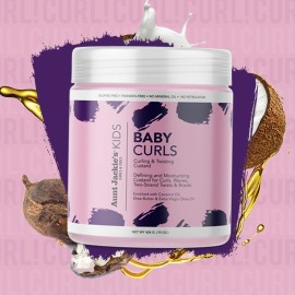 Aunt Jackie\'s Kids Baby Curls, Moisture Rich Curling and Twisting Custard for Naturally Curly, Coily and Wavy Hair, 15 oz, 2 Pack