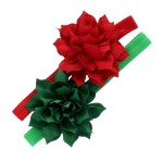 My Lello Baby Petal Flower Headbands Mixed Colors 2-Pack (Red/Green)