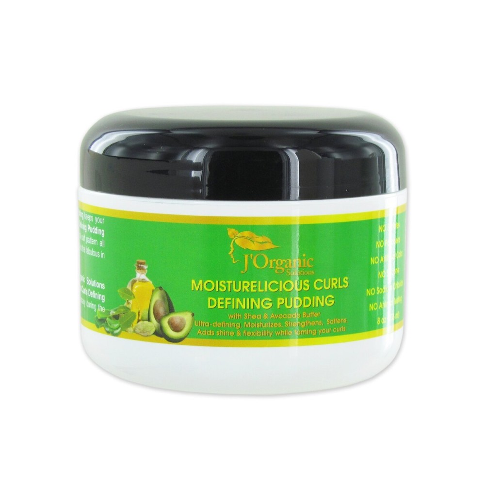 J\'Organic Solutions Moisturelicious Curls Defining Pudding (for all hair type with Shea & Avocado Butter & more)