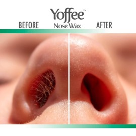 Yoffee Nose Wax Kit - Natural Bio-Beeswax & Aloe Vera Made Nose Waxing Kit for Men & Women - 10 Reusable Nostril Waxing Sticks - Painless Nose Hair Wax Removal - - Paraben & Phthalates Free