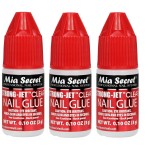 3pcs Mia Secret Strong-Jet Clear Drop On Nail Glue - Fast Drying and Long Lasting