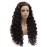 Lushy Long Curly Auburn Brown Mix Wig Full Density Half Hand Tied Heat Friendly Synthetic Lace Front Wig