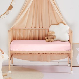 THXSILK Pure Silk Fitted Crib Sheets, Organic Crib Bedding-Ultra Soft, Smooth, 100% Top Grade Mulberry Silk, 28 x 52 x 8, Girl, Pink