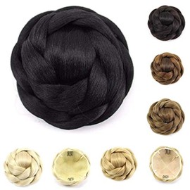 Funyn Synthentic Hair Bun Donut Braided Hair Chignon Hairpieces Accessories Large Size(1003)