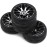hobbysoul 4pcs New RC 1/10 On Road Tires Soft & Alloy Aluminum Rims Hex 12mm