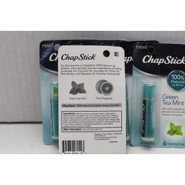 ChapStick 100% Natural Lip Butter, Green Tea Mint, 0.15 oz (Pack of 3)
