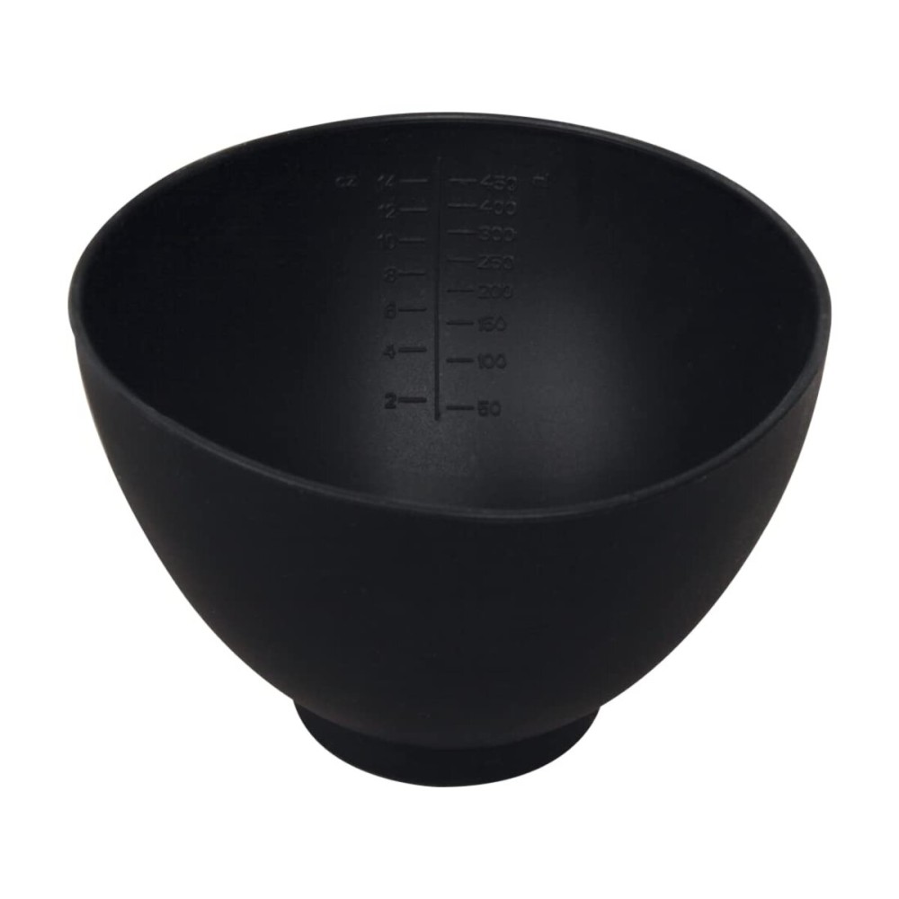 ForPro Professional Collection Silicone Mixing Bowl, Black, Flexible, Odorless, for Mixing Facials, Massage, Body & Other Products, 14 oz