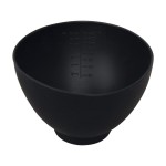 ForPro Professional Collection Silicone Mixing Bowl, Black, Flexible, Odorless, for Mixing Facials, Massage, Body & Other Products, 14 oz