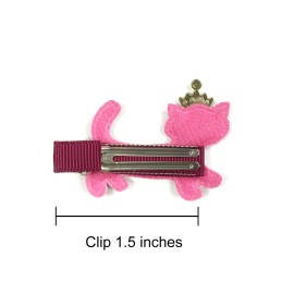 allydrew Elegant Kitties Glitter Crown Girls Hair Clip Sparkly Kitten Hair Clips, set of 5