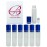 Beauticom Glass Roll on Bottle 10ml ~ 1/3 oz with Metal Cap, Stainless Steel Roll Balls for Essential Oil, Aromatherapy, Perfume, Lip Gloss, Lip Balm (BLUE) (6 Bottles per order)