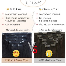 18Clip in Remy Human Hair Extensions Double Weft Thick to Ends Off Black(1B) 6Pieces 70Grams/2.45oz 18Clip in Remy Human Hair Extensions Double Weft Thick to Ends Off Black(1B) 6Pieces 70Grams/2.45oz