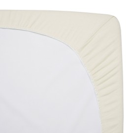 TL Care 15 x 33 Fitted Bassinet Sheet, 100% Natural Cotton Supreme Jersey Knit, Cream, Soft Breathable