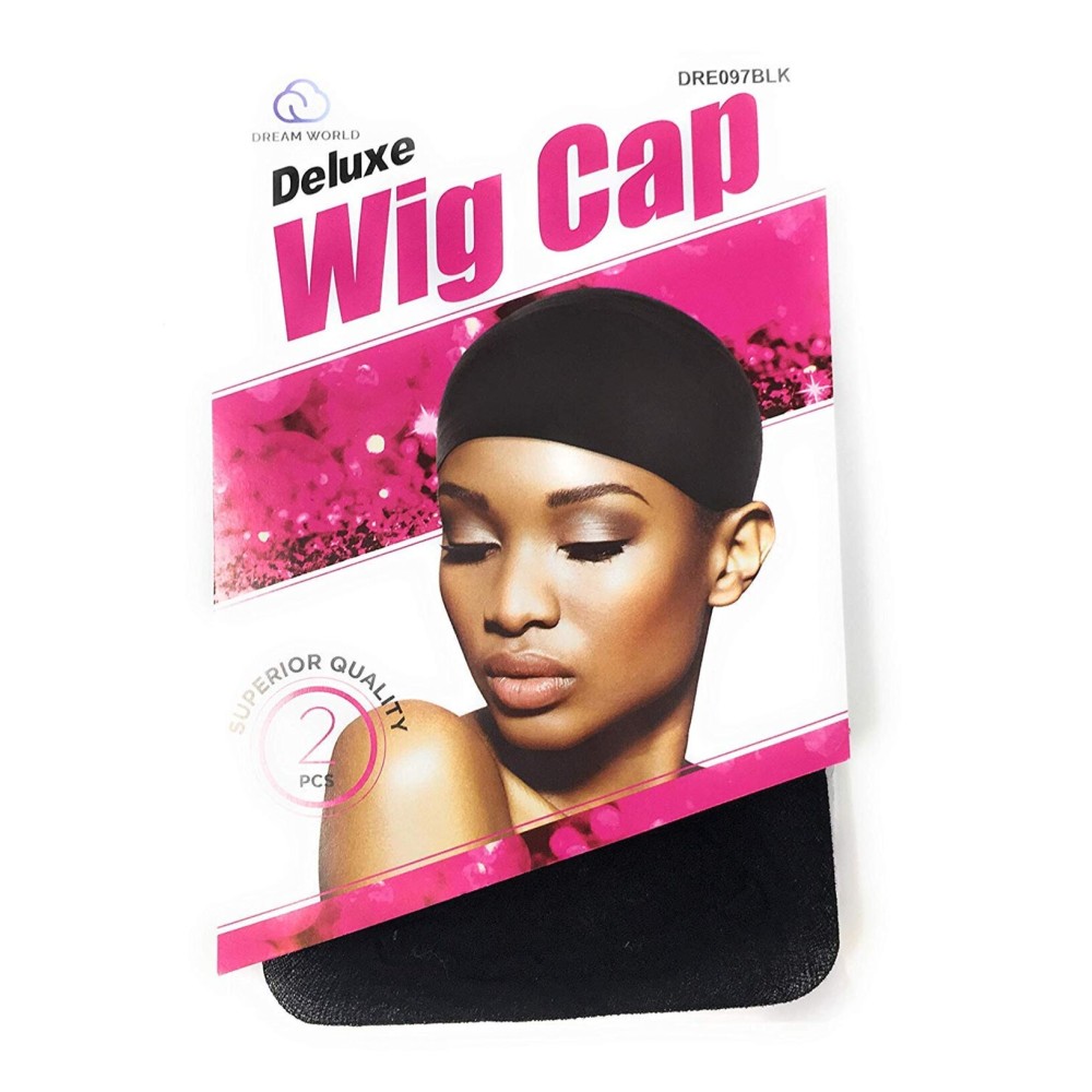 DREAM Deluxe Wig Cap Black 6 PACK (12 total pcs) (Model: 0097 Black)