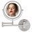 OVENTE 7 Lighted Wall Mount Makeup Mirror with 1X/10X Magnification, Cordless Double Sided Magnifying Round Vanity Mirror, 360 Swivel Design, Extendable and Folding Arm, Nickel Brushed MFW70BR1X10X