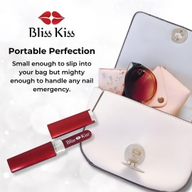 Bliss Kiss Simply Czech Crystal Glass Nail File case and Sleeve | Small Nail File Gentle Nail Files for Natural Nails, Durable Manicure Tool, Perfect Travel Nail File, Emery Boards Alternative