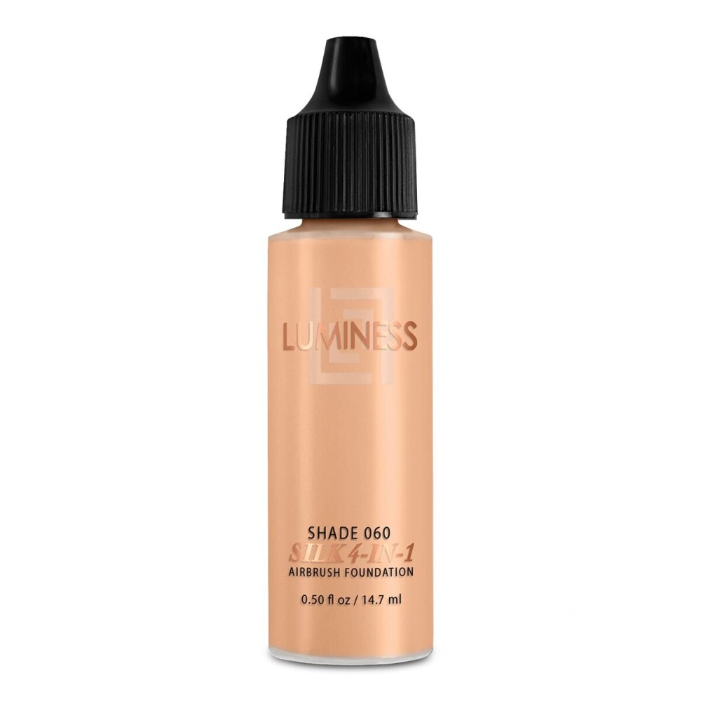 Luminess Air Silk 4-In-1 Airbrush Foundation- Foundation, Shade 060 (.5 Fl Oz) - Sheer to Medium Coverage - Anti-Aging Formula Hydrates and Moisturizes - Professional Makeup Kit for Cordless Air Brush Luminess Air Silk 4-In-1 Airbrush Foundation- Foundation, Shade 060 (.5 Fl Oz) - Sheer to Medium Coverage - Anti-Aging Formula Hydrates and Moisturizes - Professional Makeup Kit for Cordless Air Brush