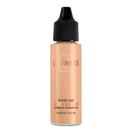 Luminess Air Silk 4-In-1 Airbrush Foundation- Foundation, Shade 060 (.5 Fl Oz) - Sheer to Medium Coverage - Anti-Aging Formula Hydrates and Moisturizes - Professional Makeup Kit for Cordless Air Brush