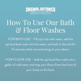 Original Botanica Bath and Floor Wash Spiritual Cleansing Negative Energy Protection Herb Purification, 8oz (Commanding Bath)