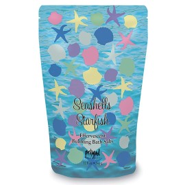 Primal Elements Detoxifying Sea Salt Soak, Bubbling Aromatherapy Salts, Seashells & Starfish, 12 oz Resealable Bag